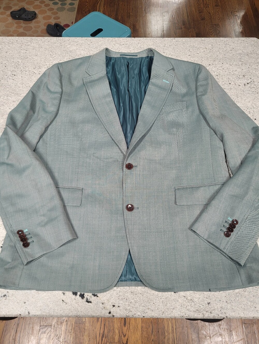 UNTUCKit Palazzo Sport Coat Blazer Green Wool 44R